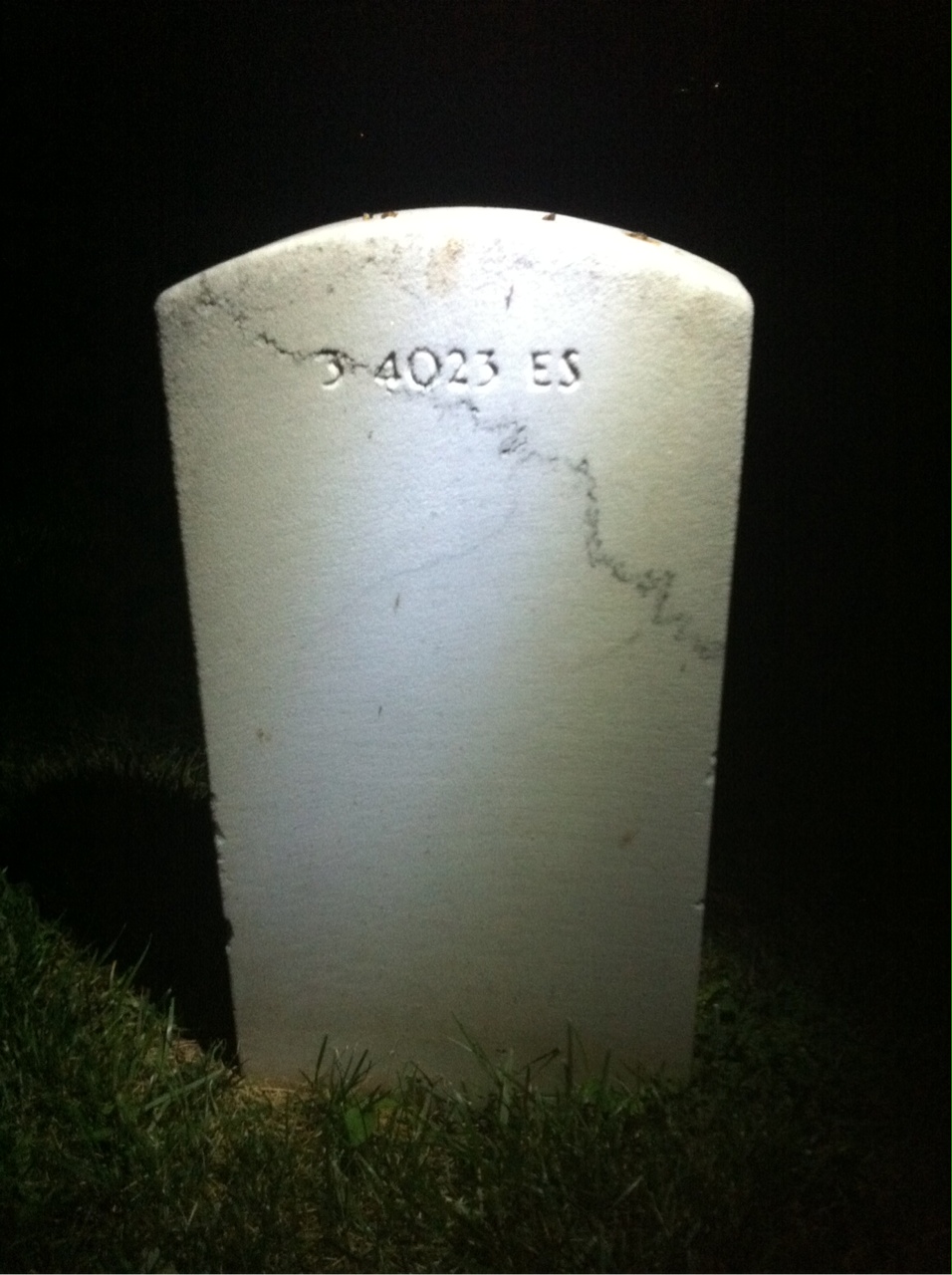 Back of headstone — Miriam Austin