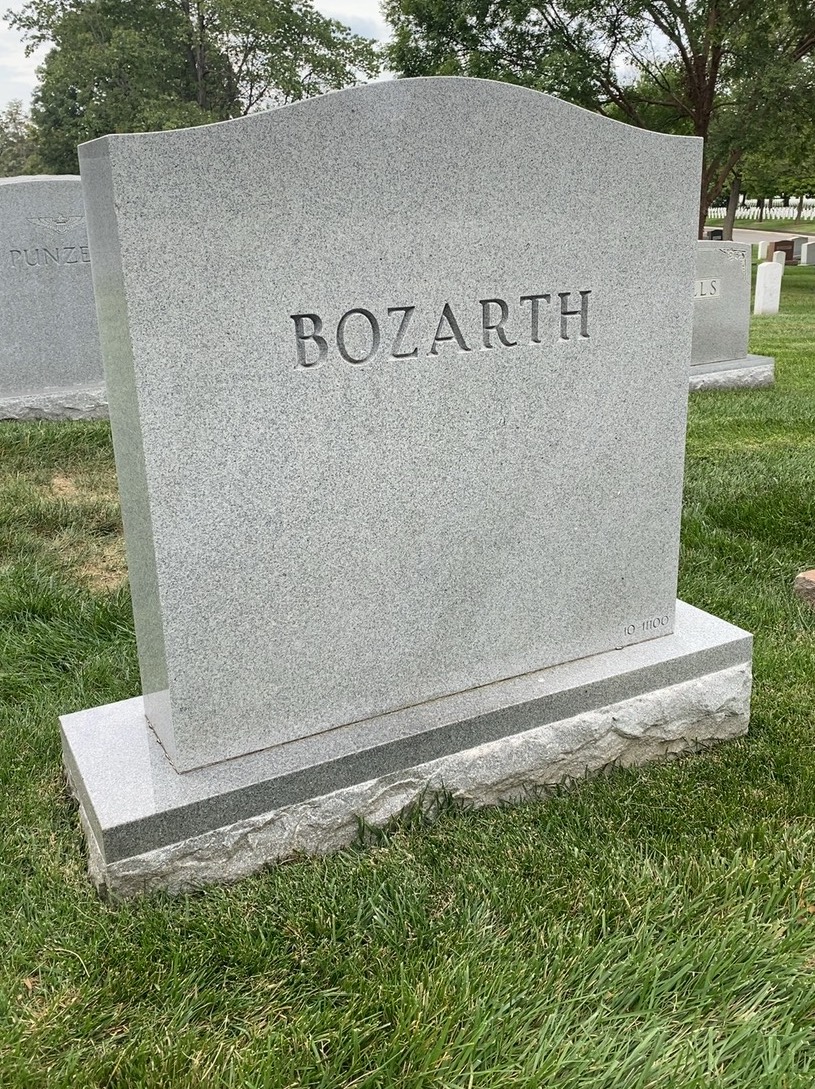 Back of headstone — Darrell Bozarth