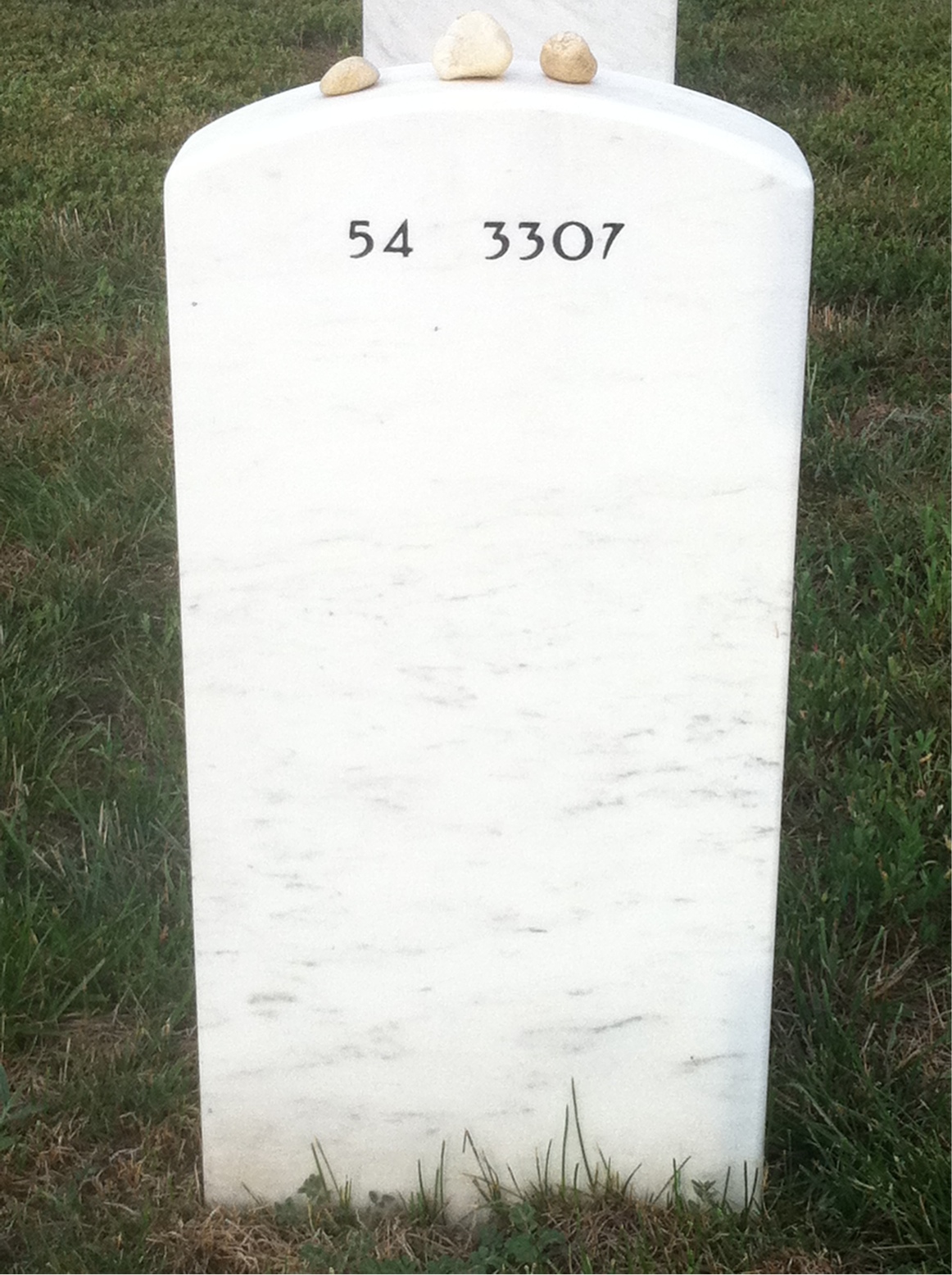 Back of headstone — Sylvester Ramirez