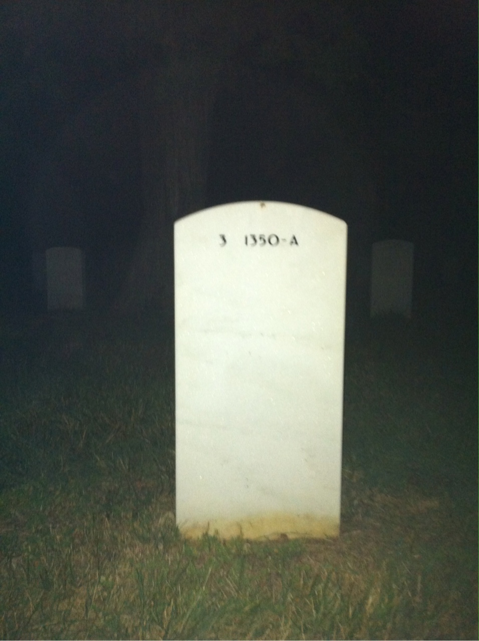 Back of headstone — Omar Hitchner