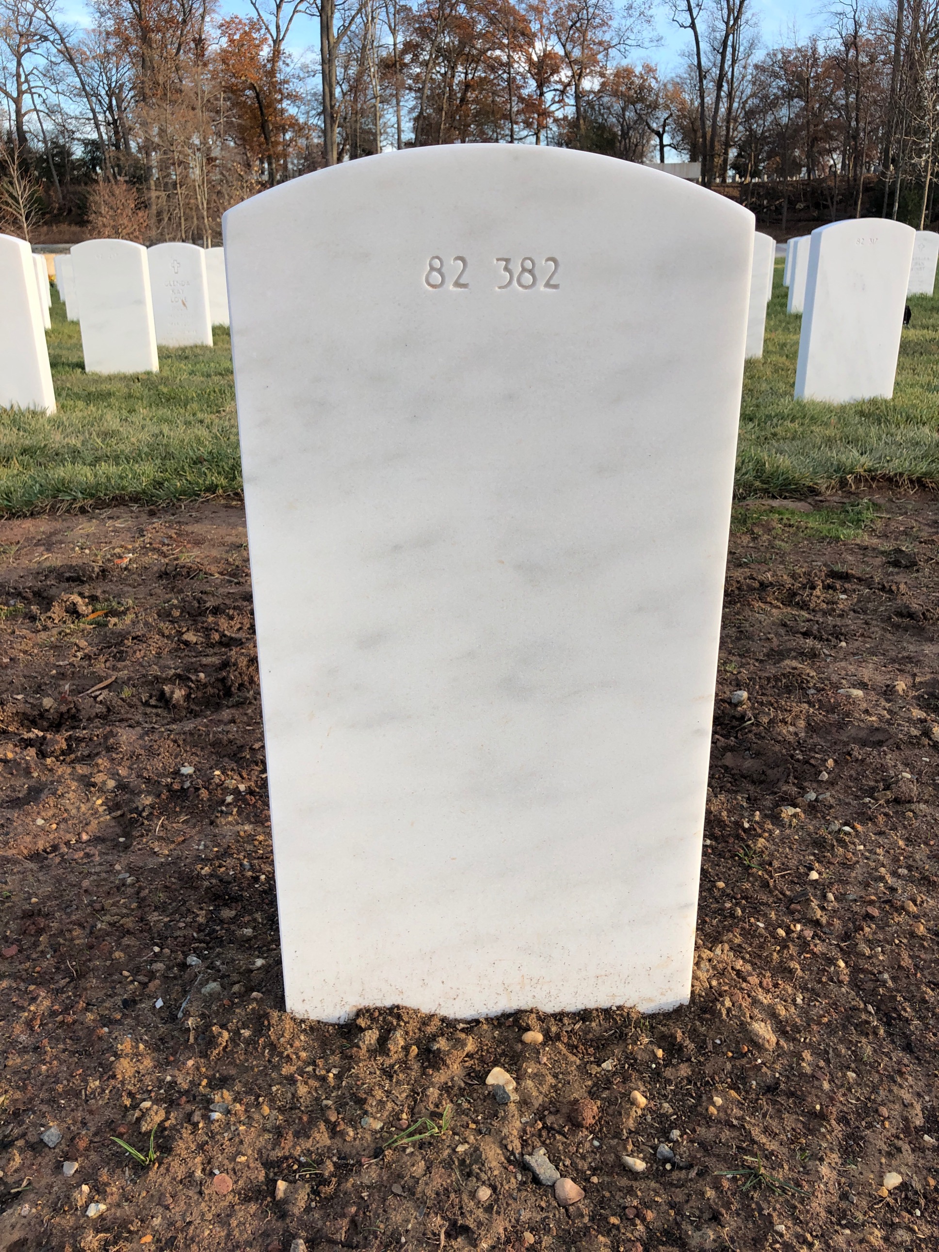 Back of headstone — Vannie Dexter Preslar