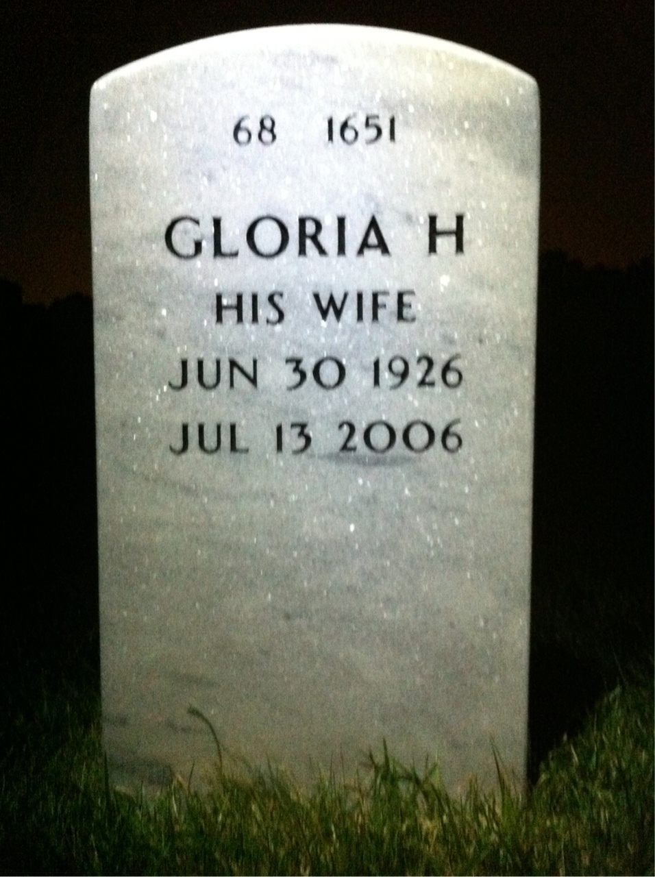 Back of headstone — William Mack