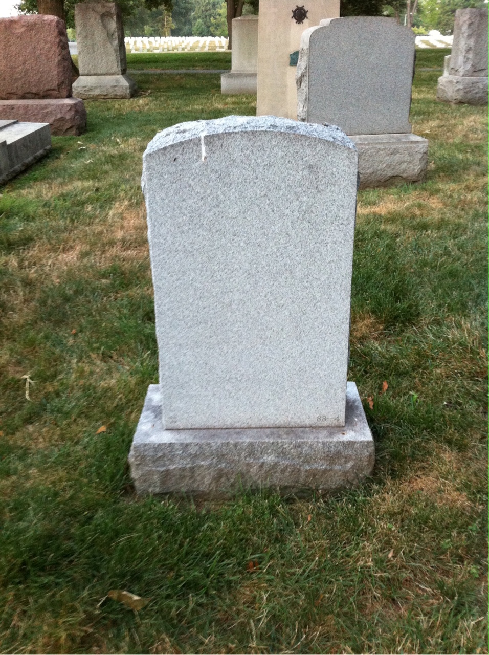 Back of headstone — Alfred Cromartie