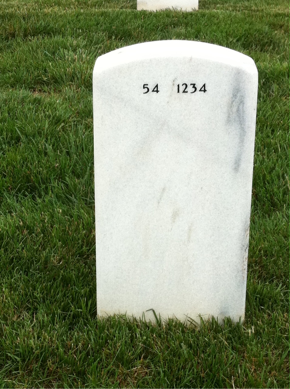 Back of headstone — John Fiore