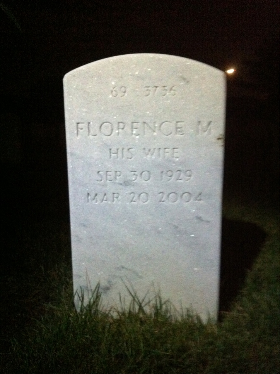 Back of headstone — Alfred Friedrich