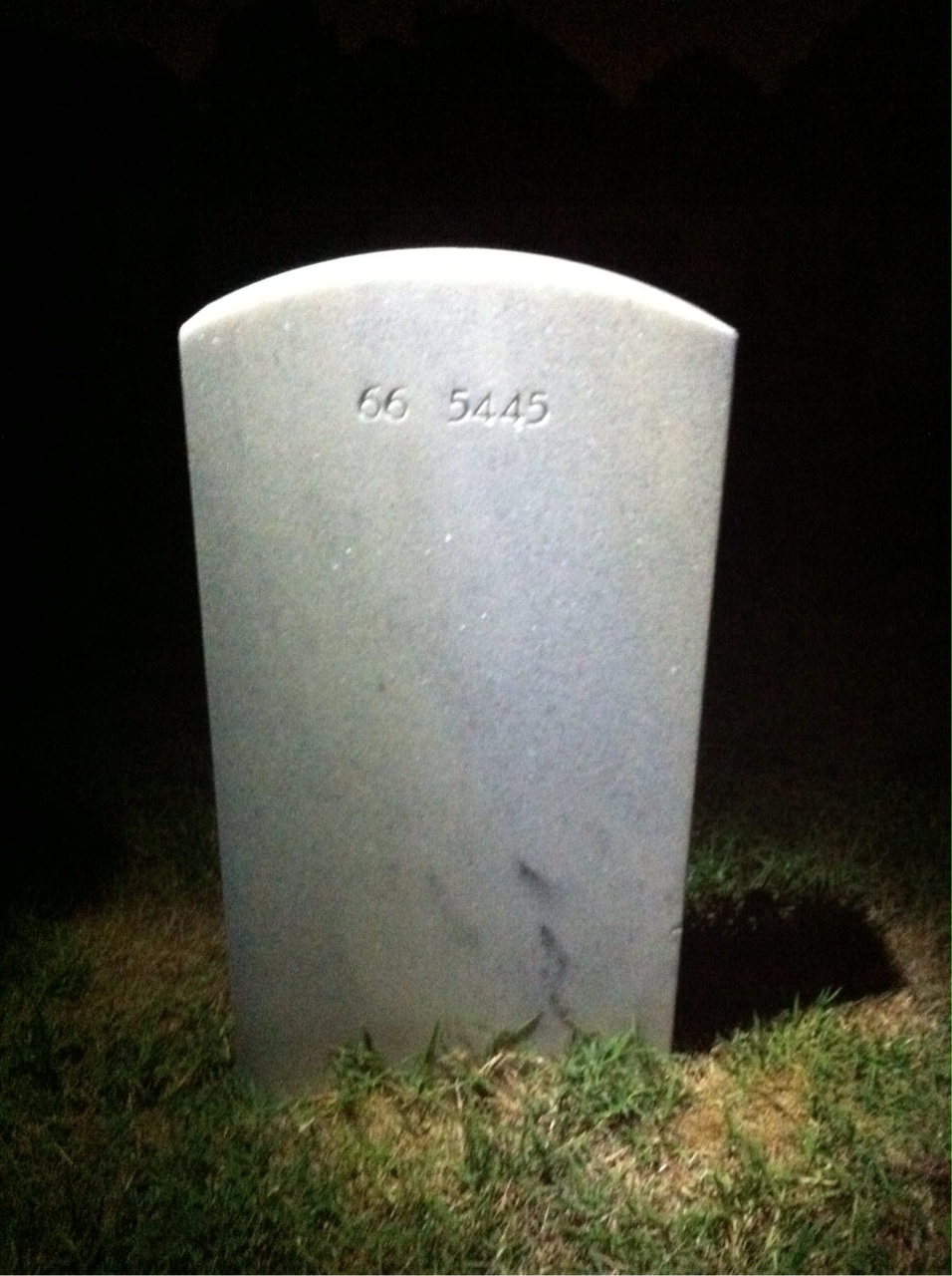Back of headstone — Rodney Benson