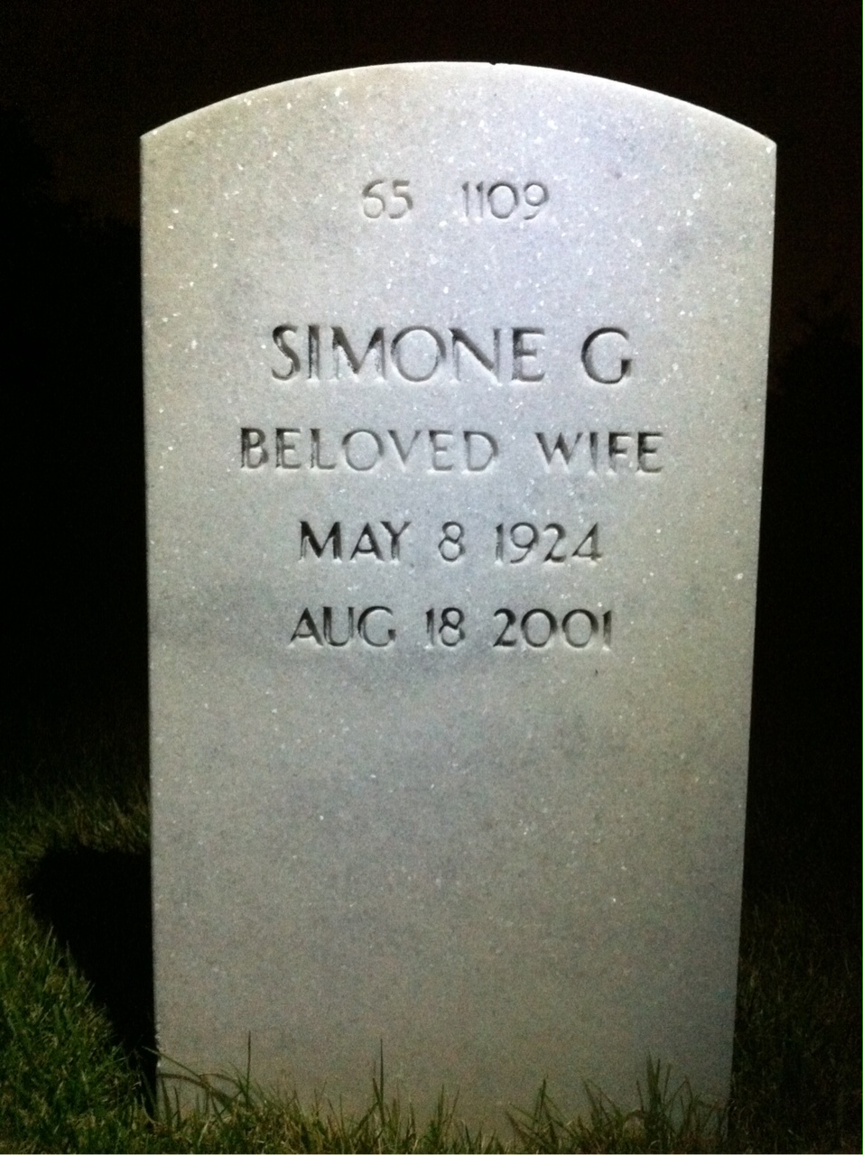 Back of headstone — John Allsup