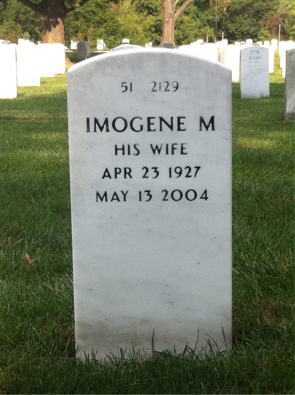 Back of headstone — James Barbieri
