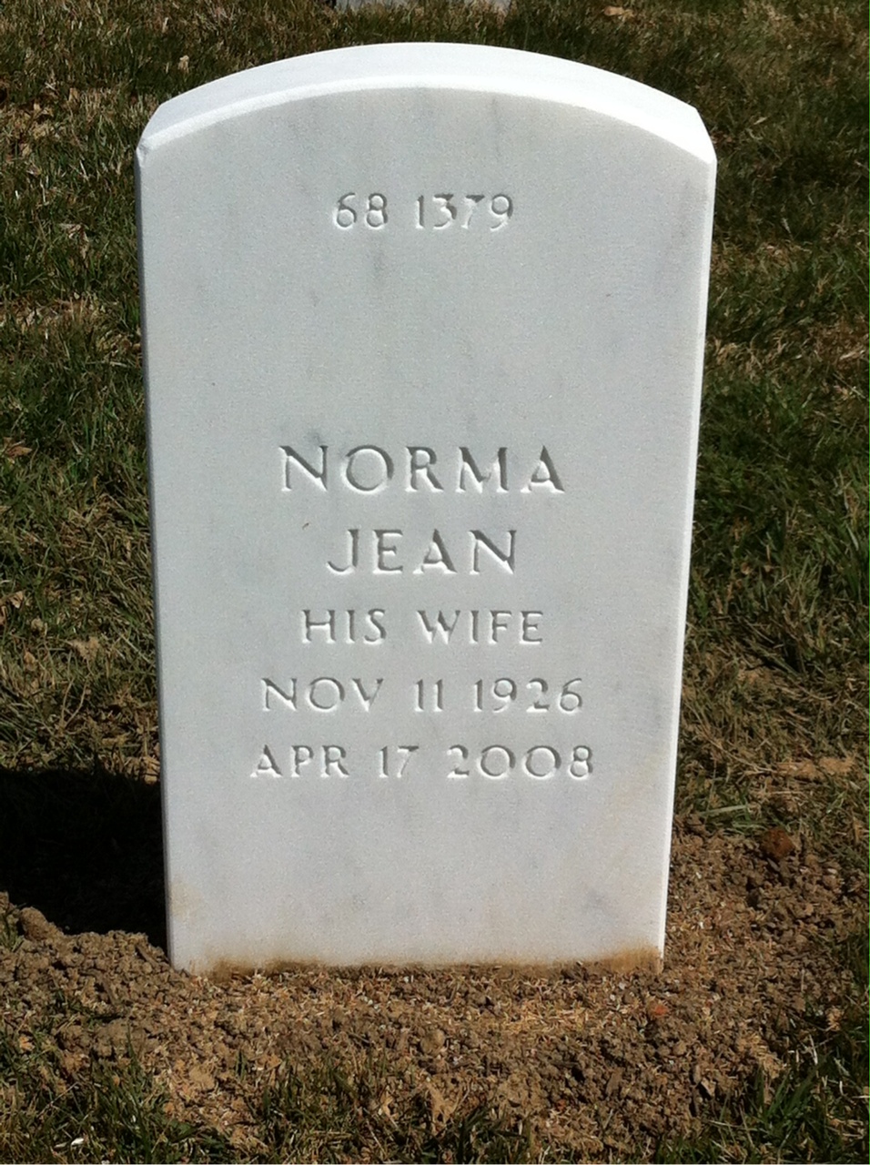 Back of headstone — Eugene Breitenberg