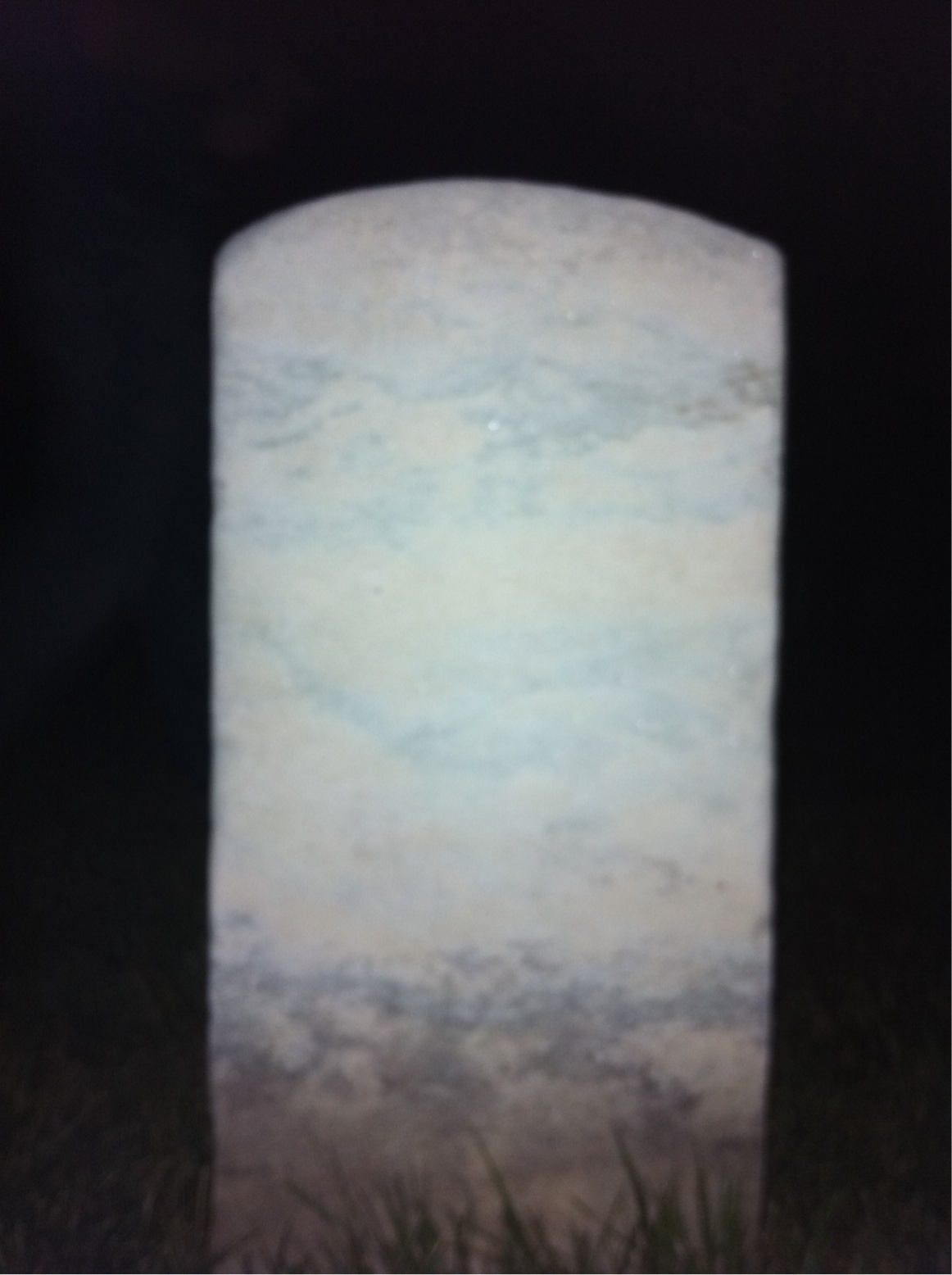 Back of headstone — Isaac Middleton