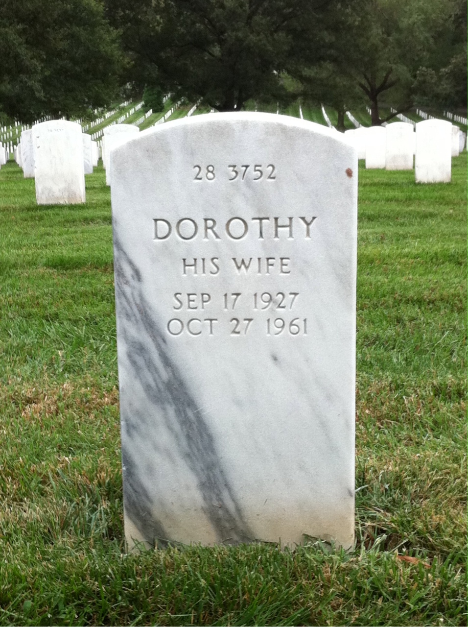 Back of headstone — Cornelius Anderson