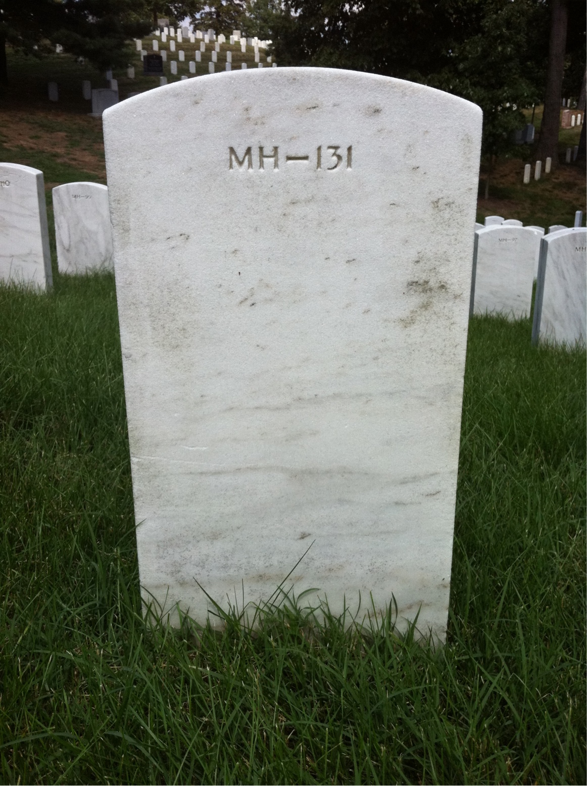 Back of headstone — Don Brown Parsons