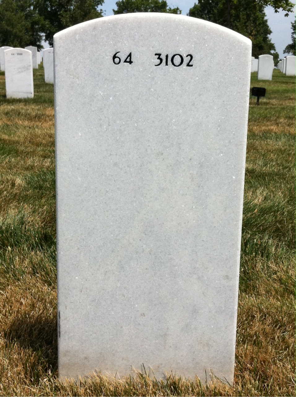 Back of headstone — Edward Willever