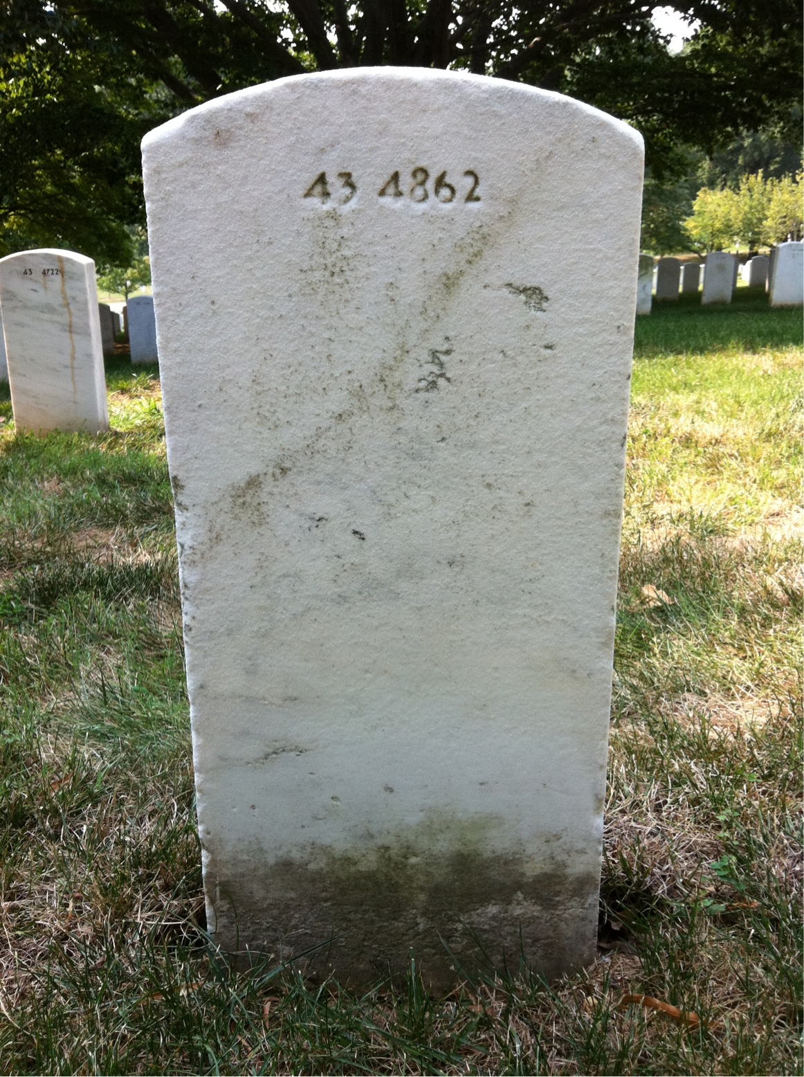 Back of headstone — Donna Bigbee
