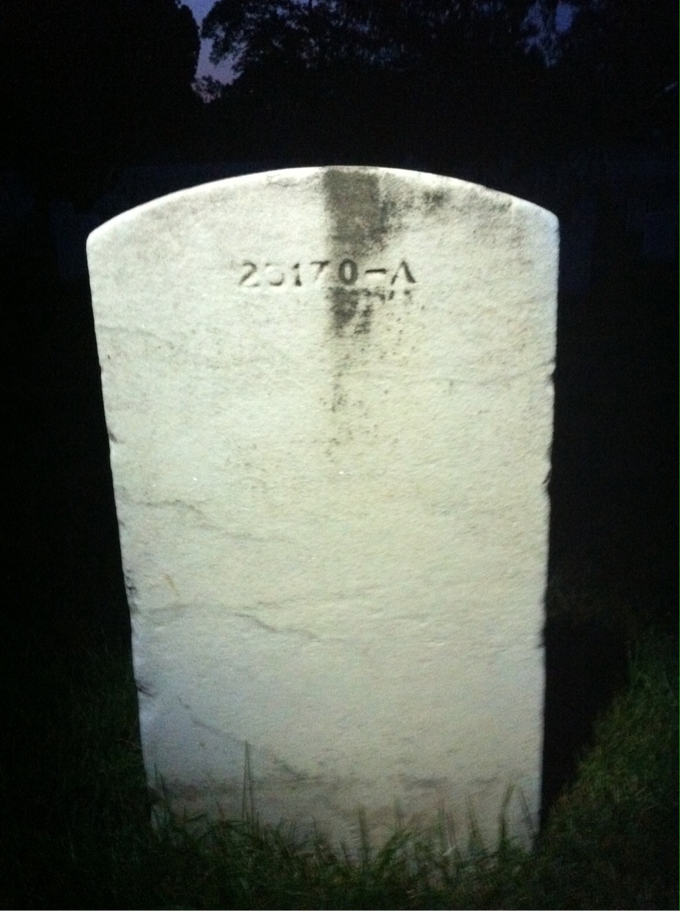 Back of headstone — Charles Backes