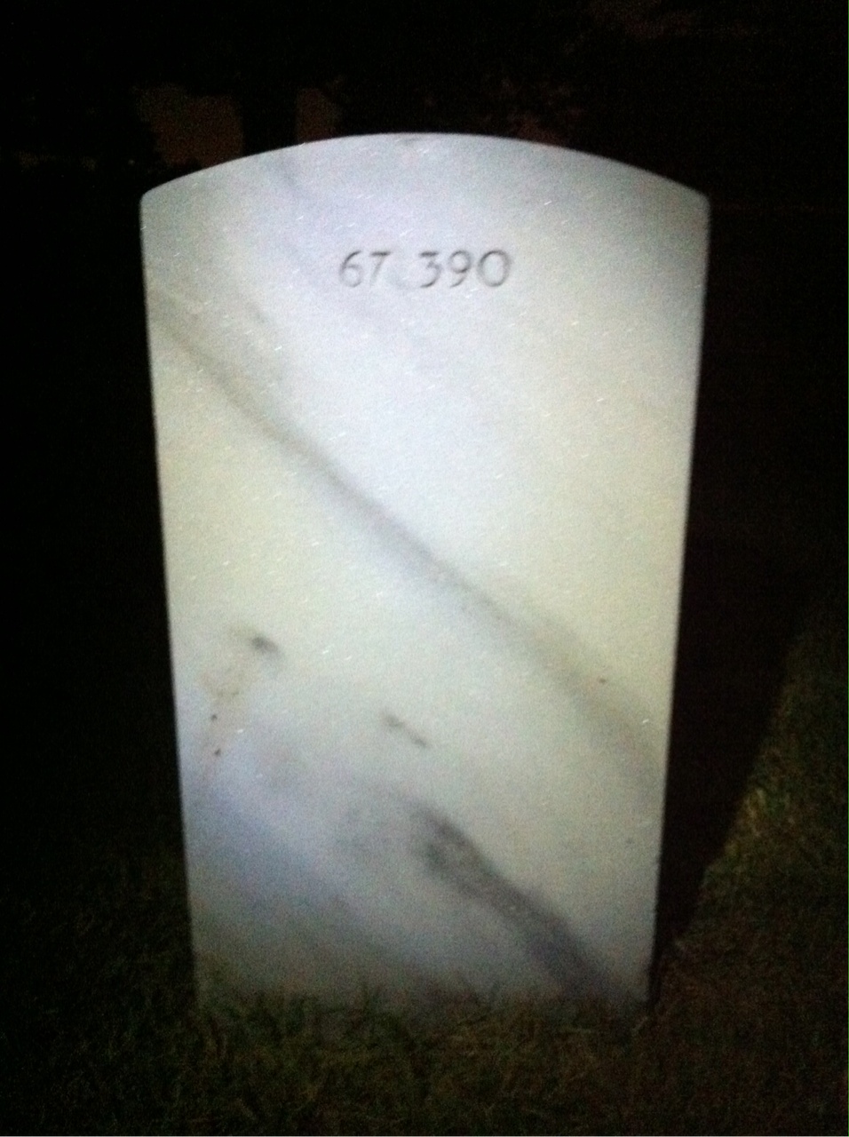 Back of headstone — William P Young
