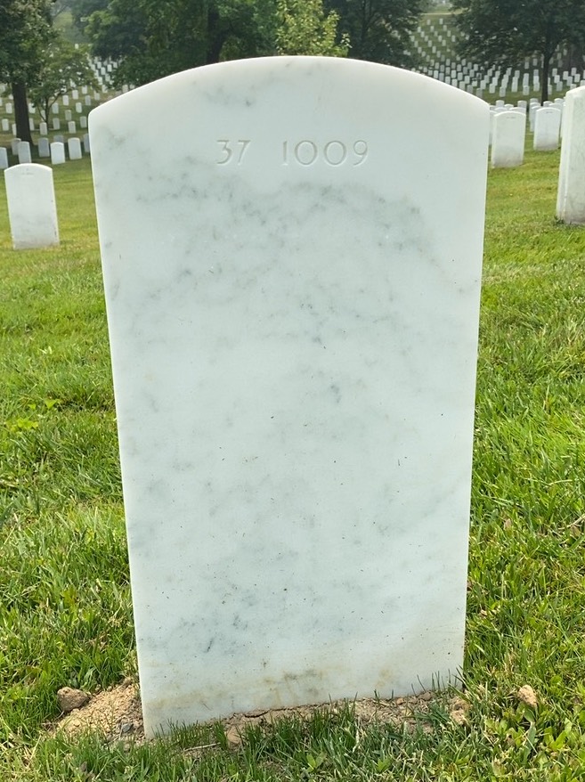 Back of headstone — Timothy G Brown