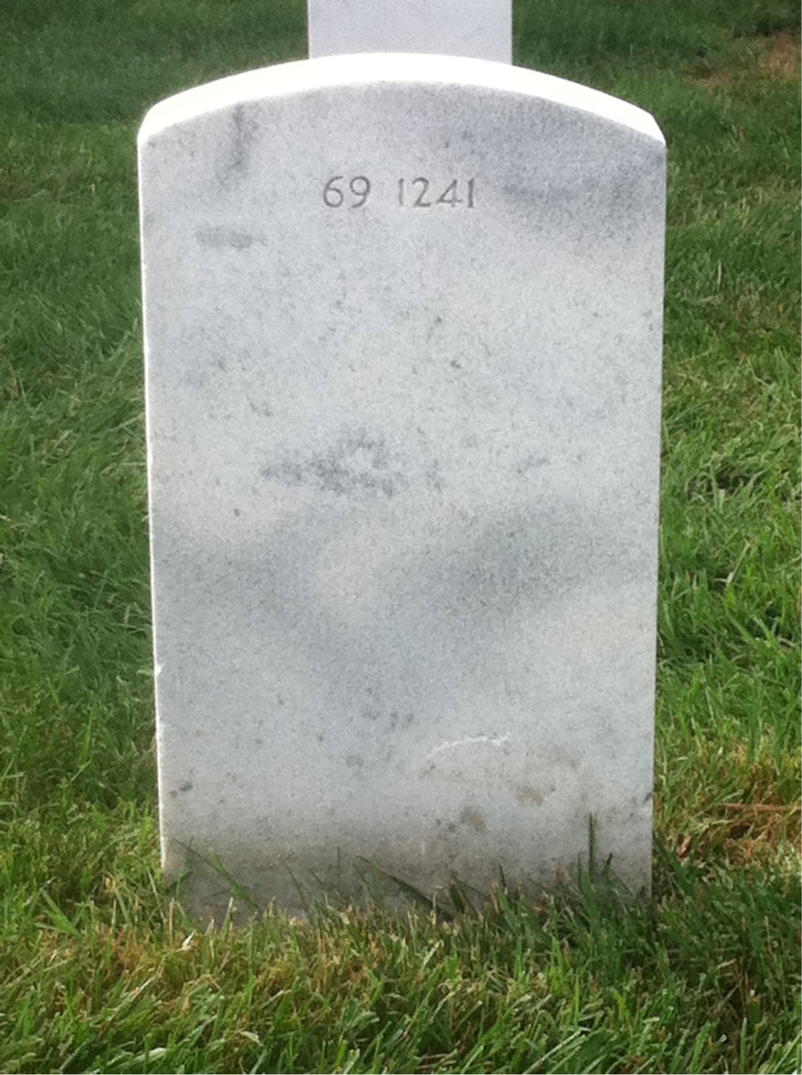 Back of headstone — Robert Morton