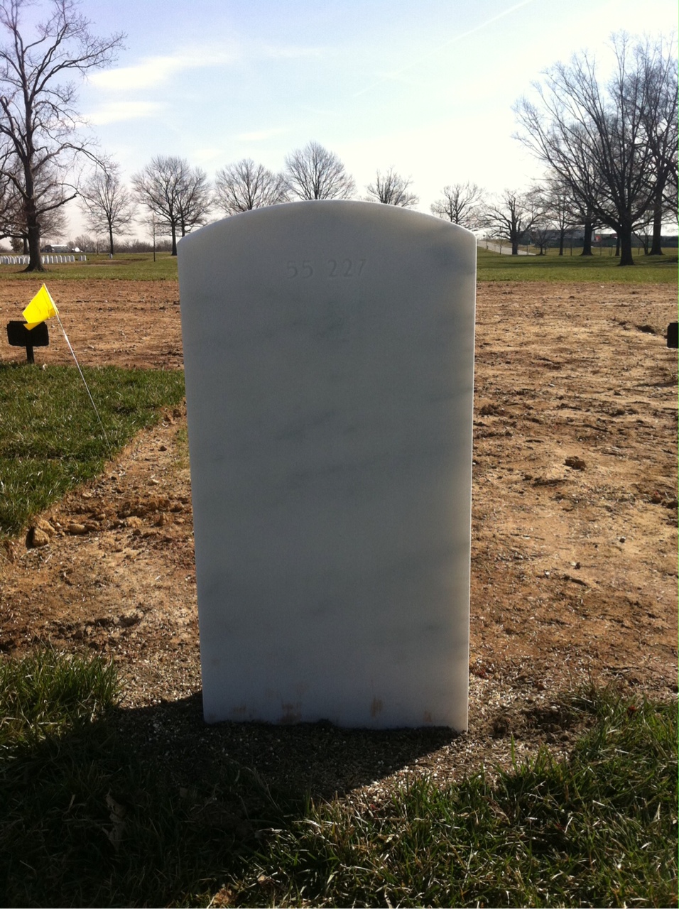 Back of headstone — Eugene Blair