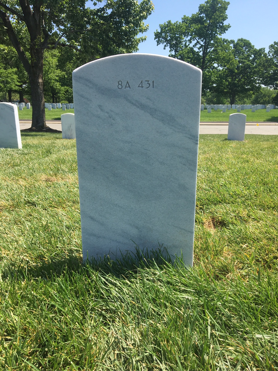Back of headstone — Eddie Antoine
