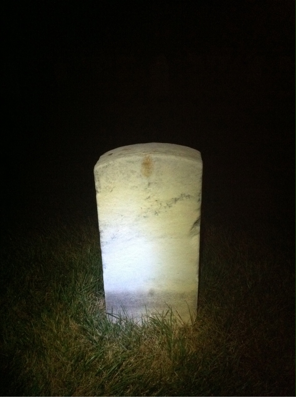 Back of headstone — Charles Andrew
