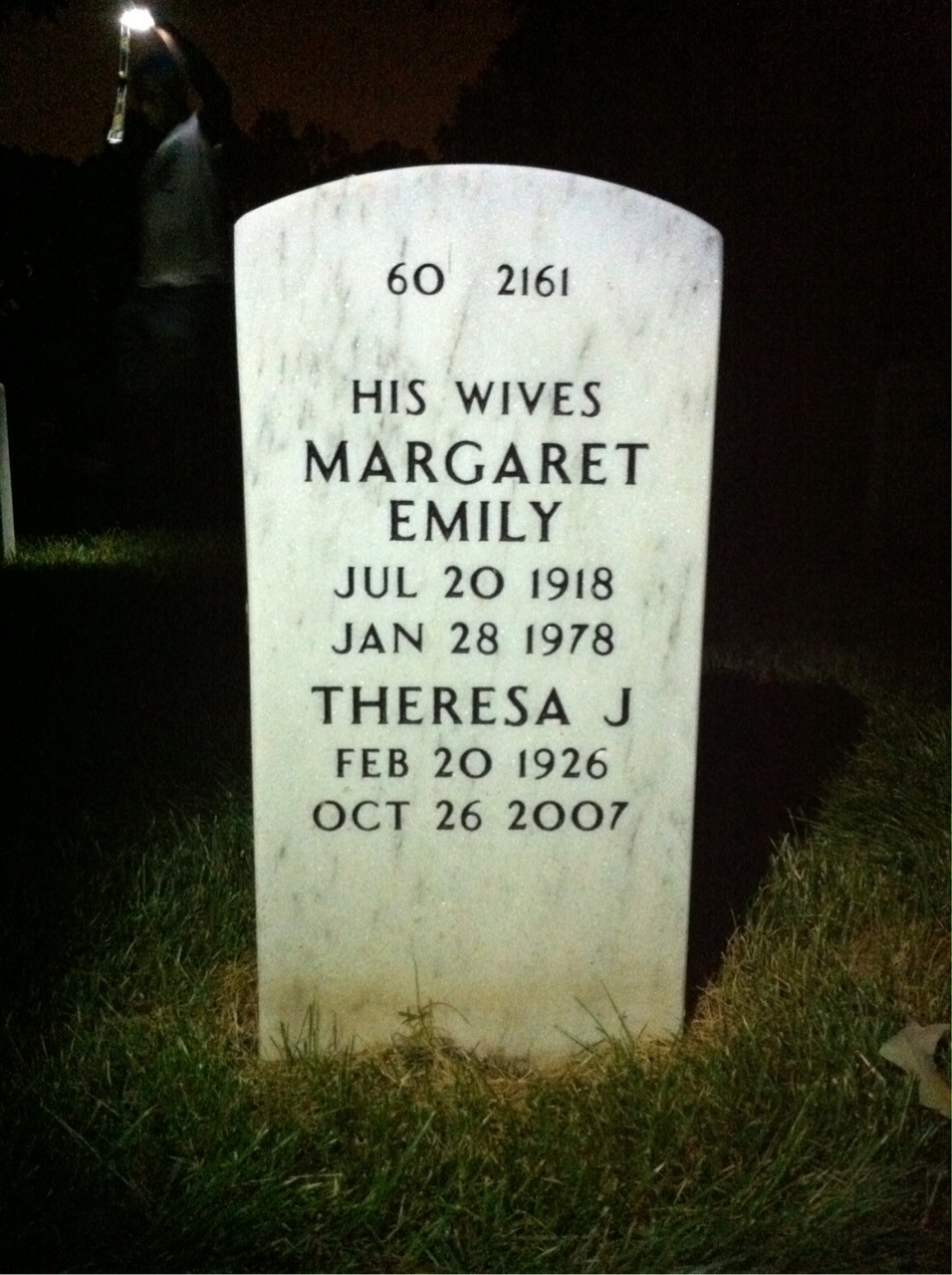 Back of headstone — Clark Davison