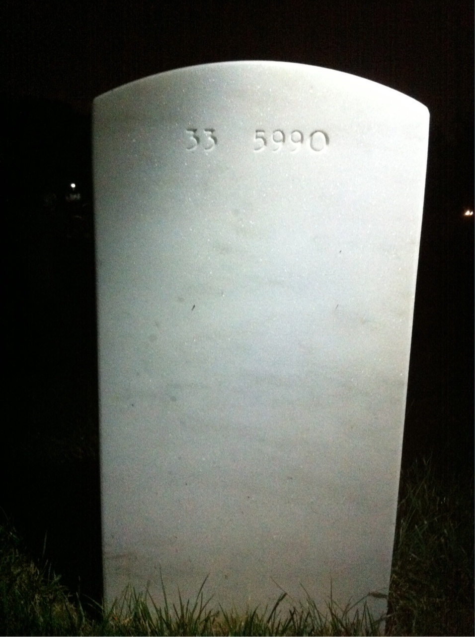 Back of headstone — Wade Gailes