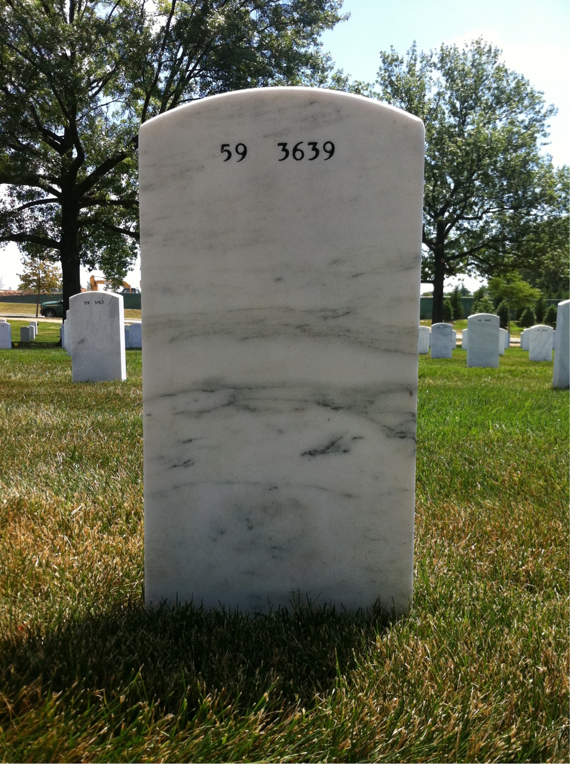 Back of headstone — John Lally