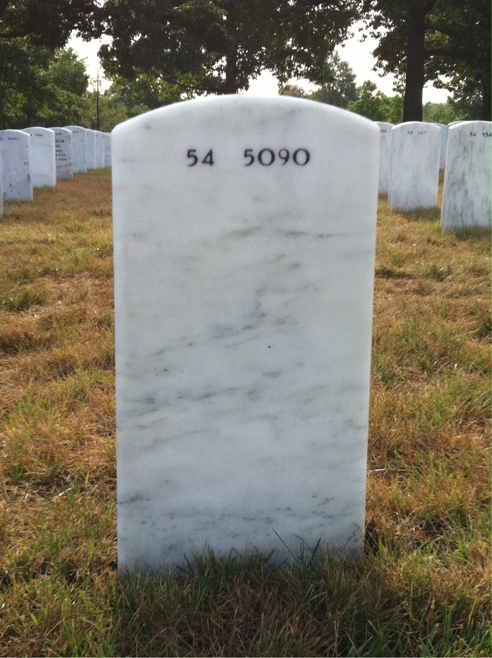 Back of headstone — Robert Downing