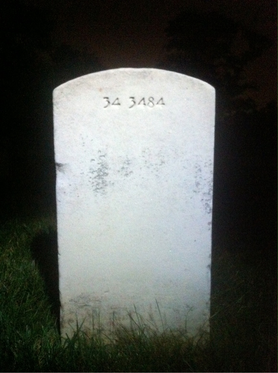 Back of headstone — Roger Alredge