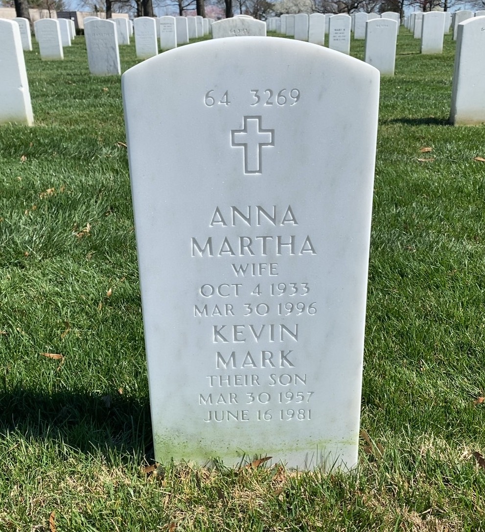 Back of headstone — Arthur Conroy
