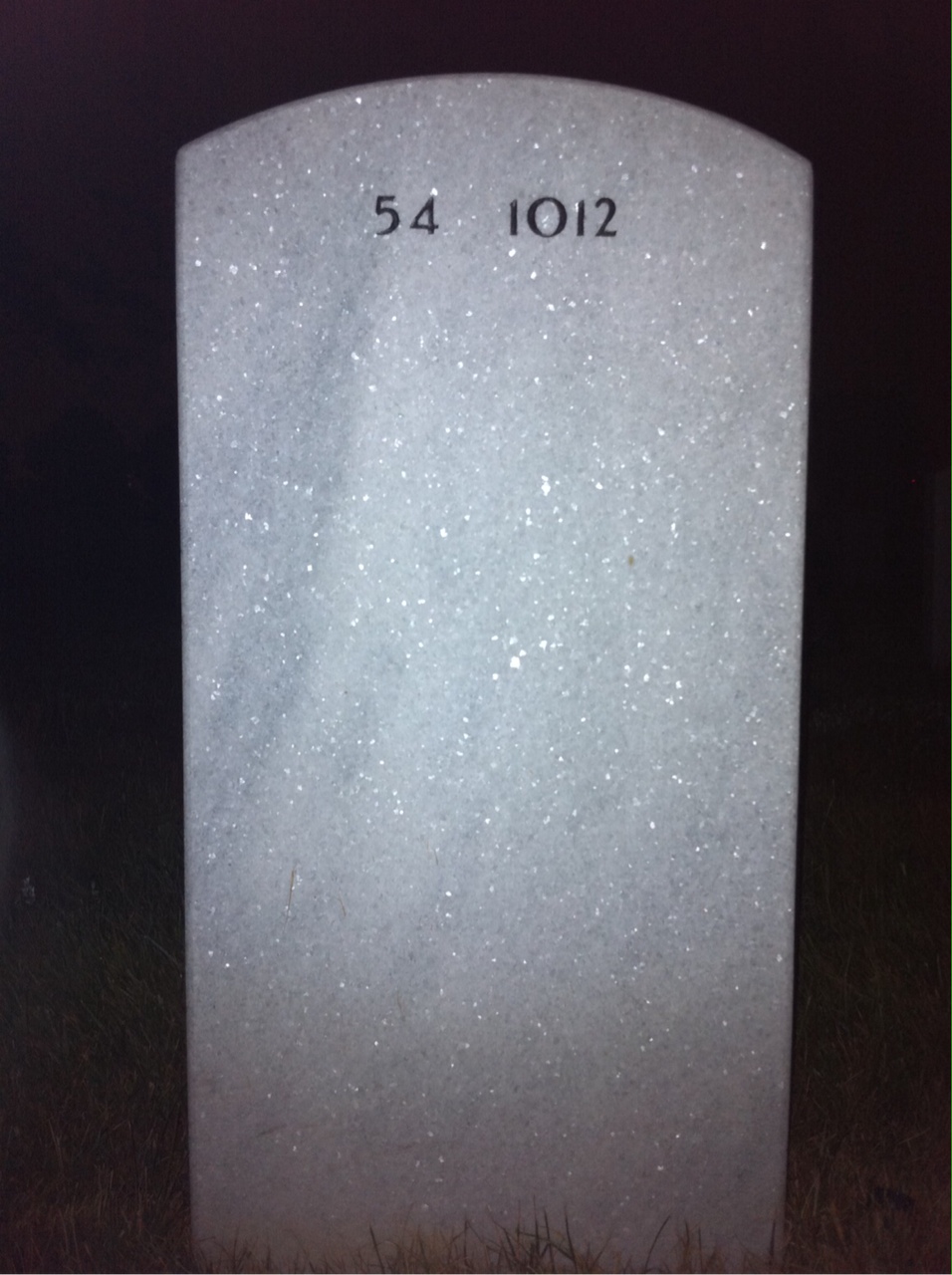 Back of headstone — Paul Toskes