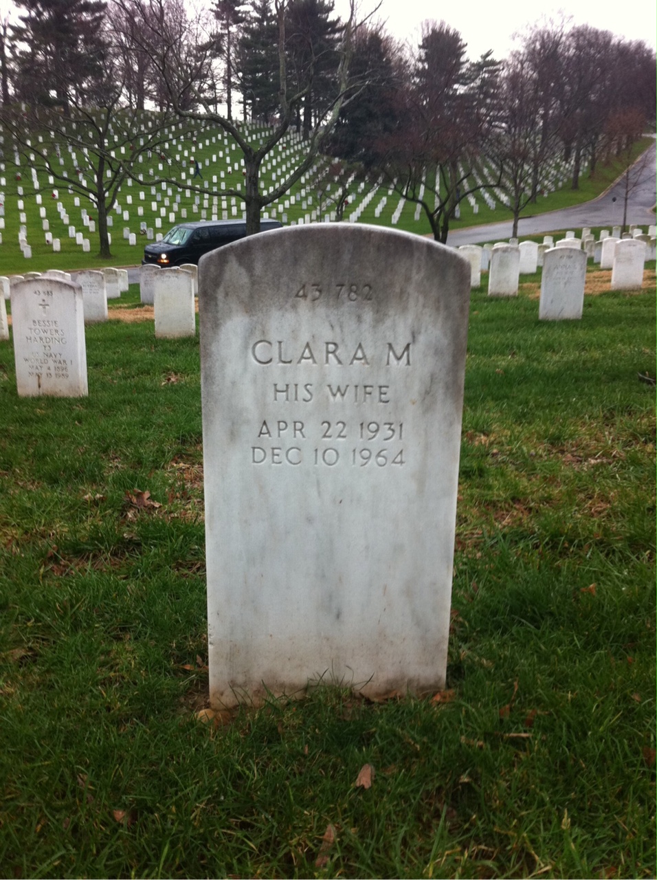 Back of headstone — Chester Askew
