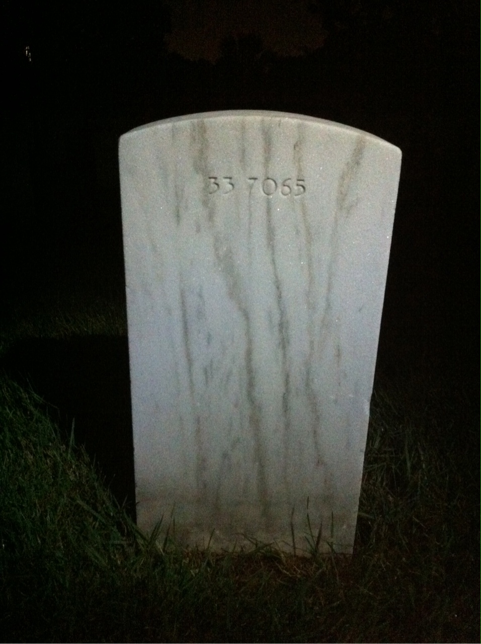 Back of headstone — Daniel Murphy
