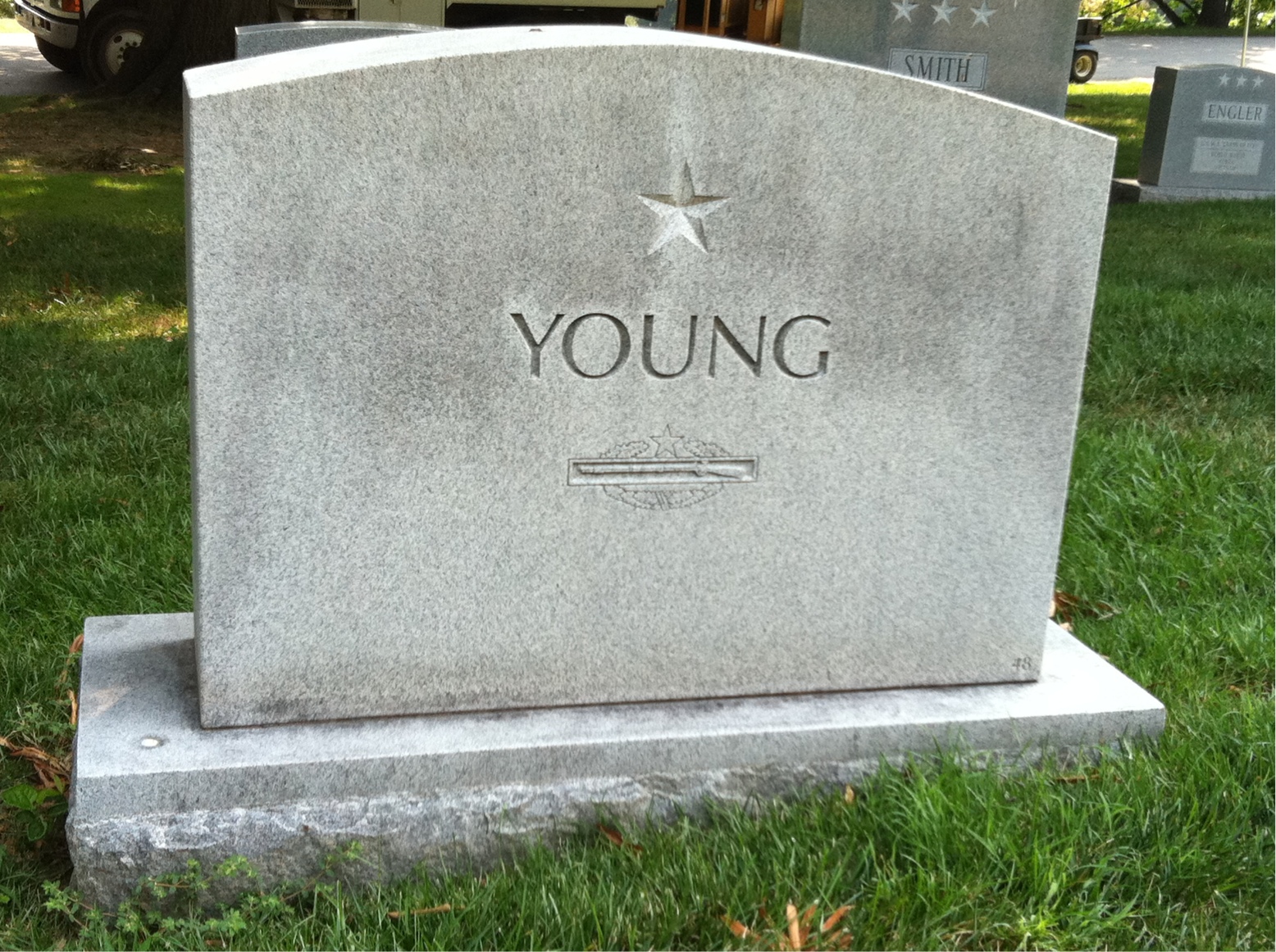 Back of headstone — George Young
