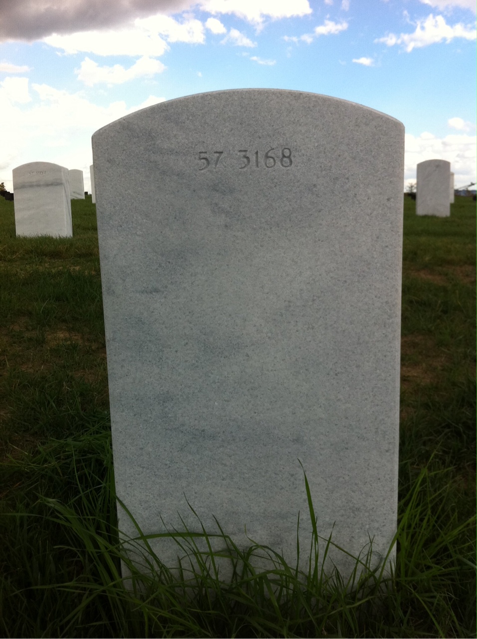 Back of headstone — Willard M Queen