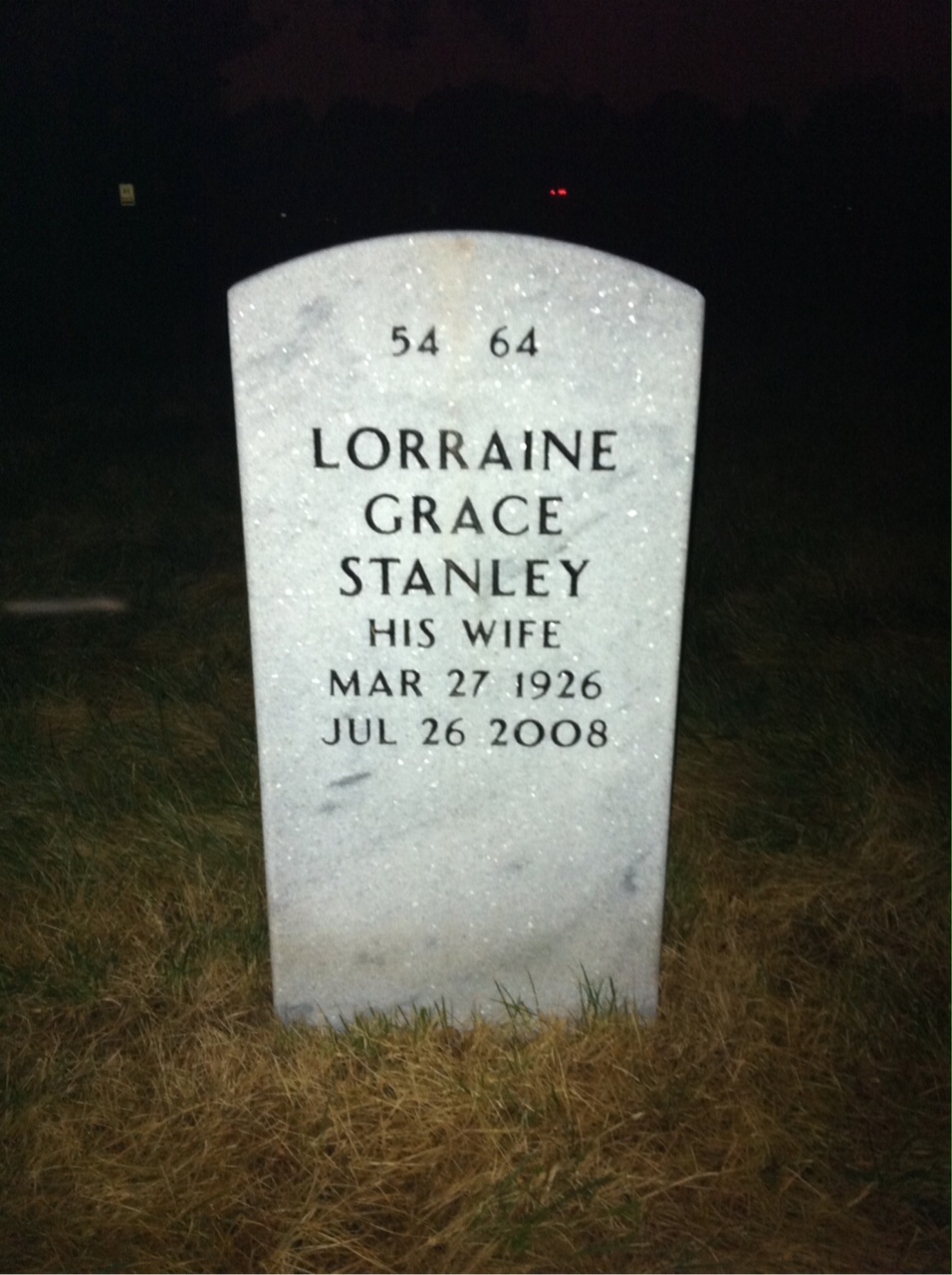 Back of headstone — David Hafner