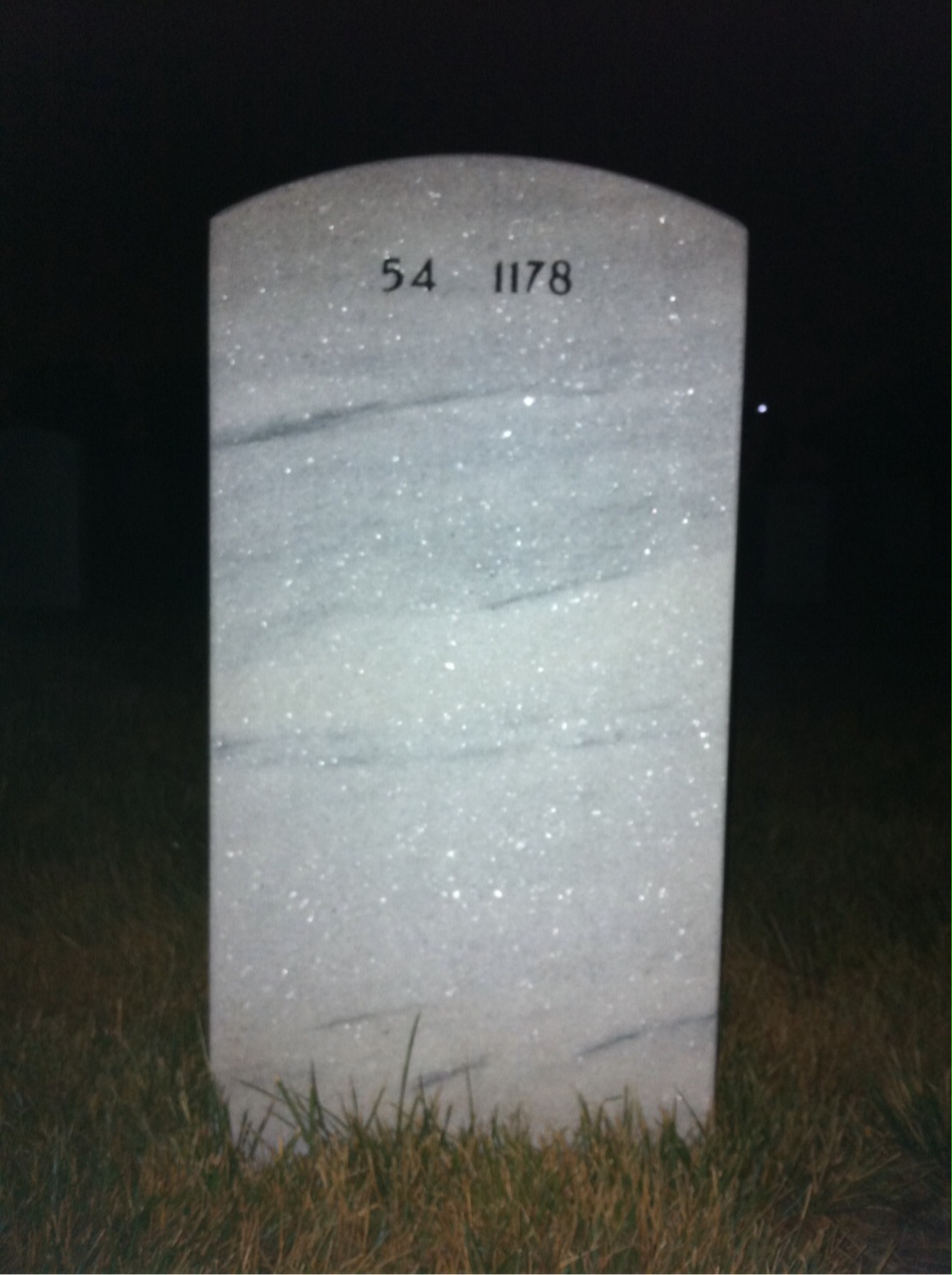 Back of headstone — Carl Sizer
