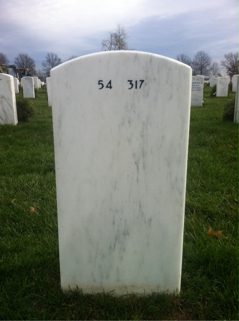 Back of headstone — Richard Smiley