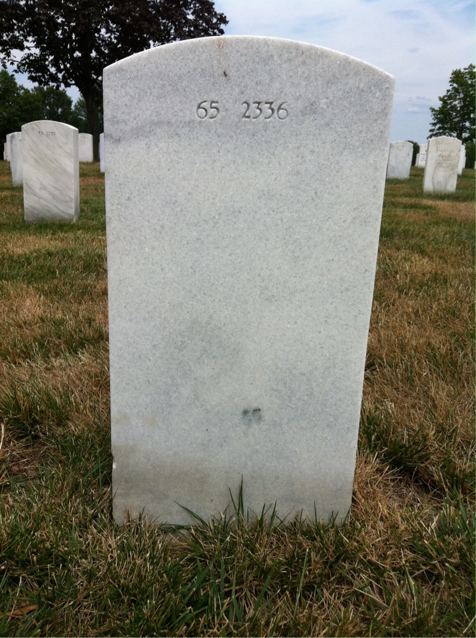 Back of headstone — Brent Myers