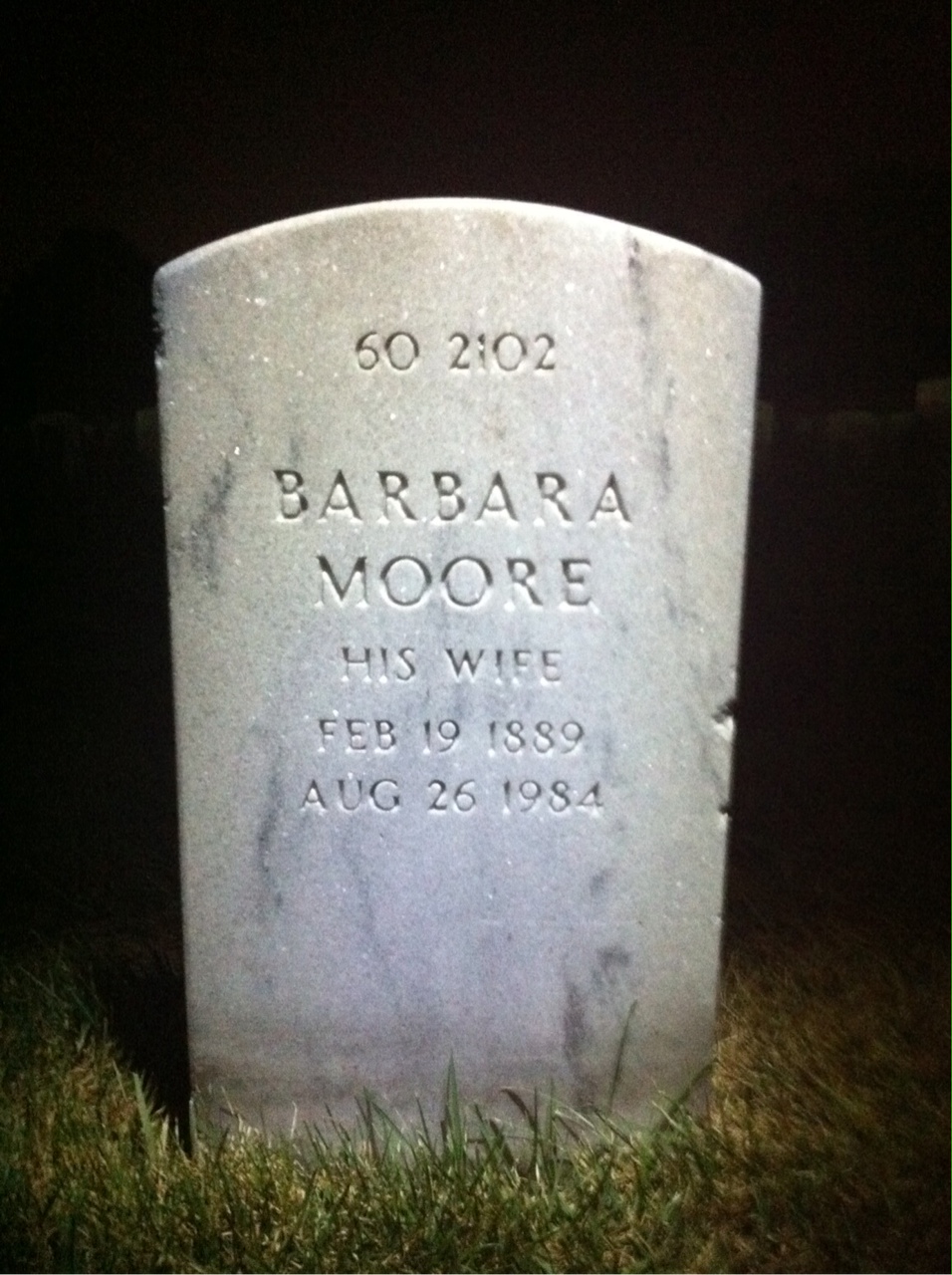 Back of headstone — William Robert Carlson