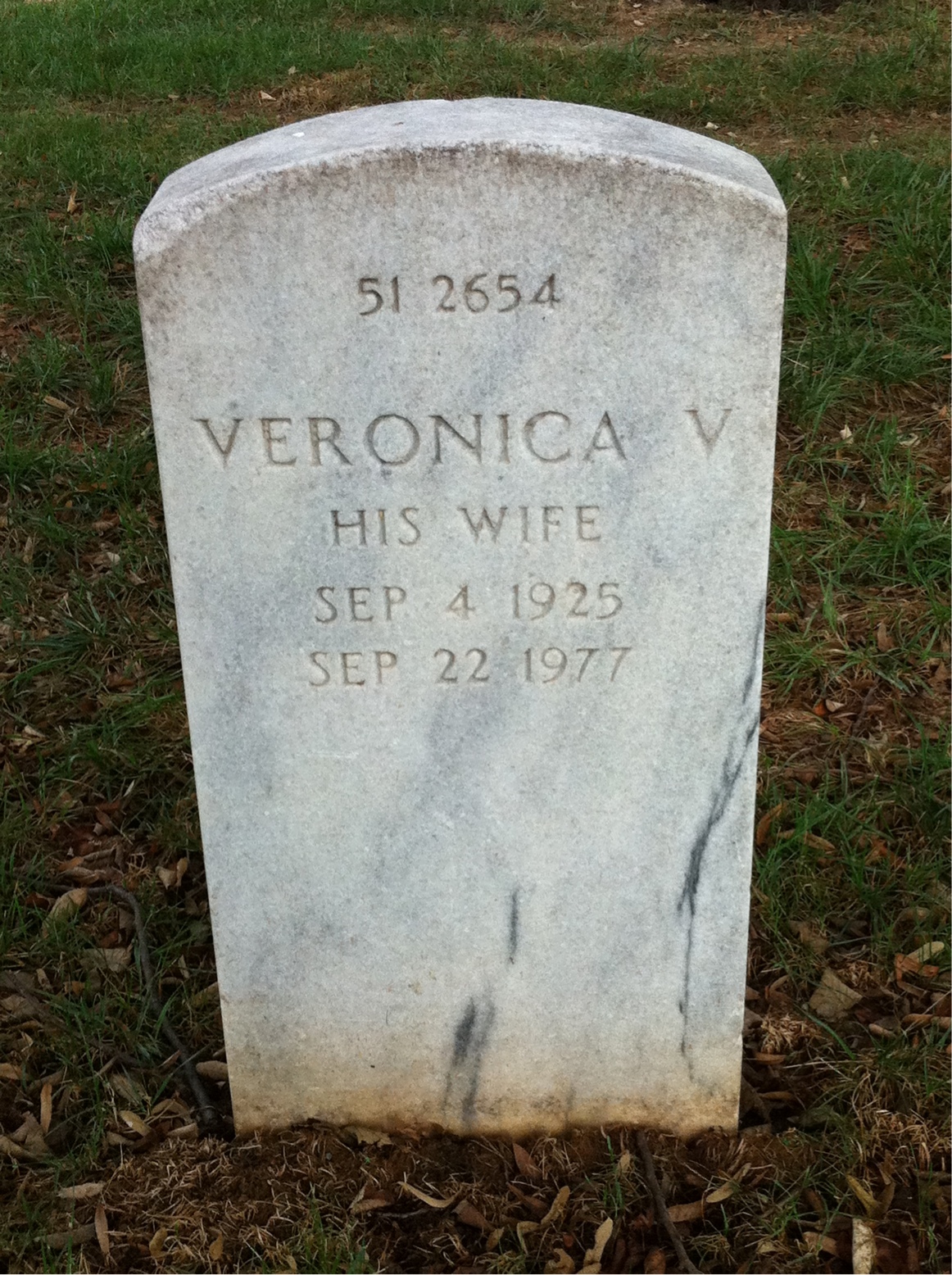 Back of headstone — Bertrum Adkins