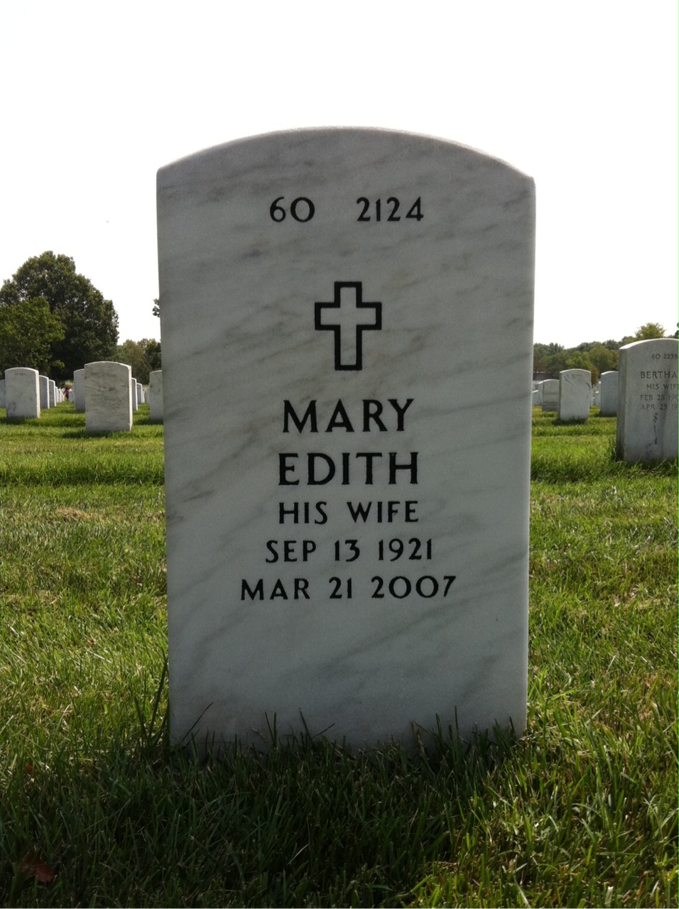 Back of headstone — Carl Yeagle