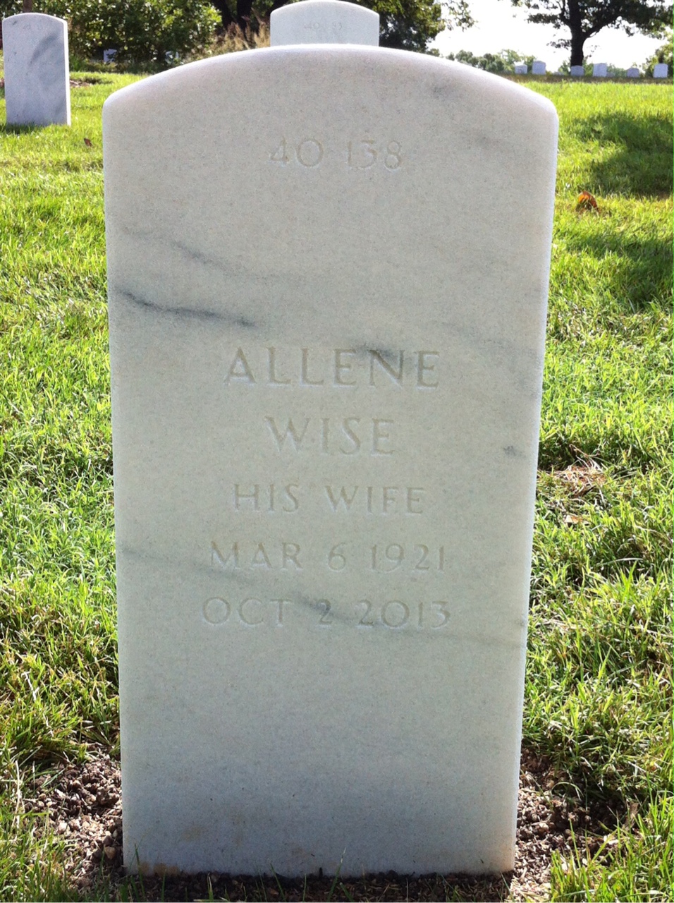 Back of headstone — Spencer Olson