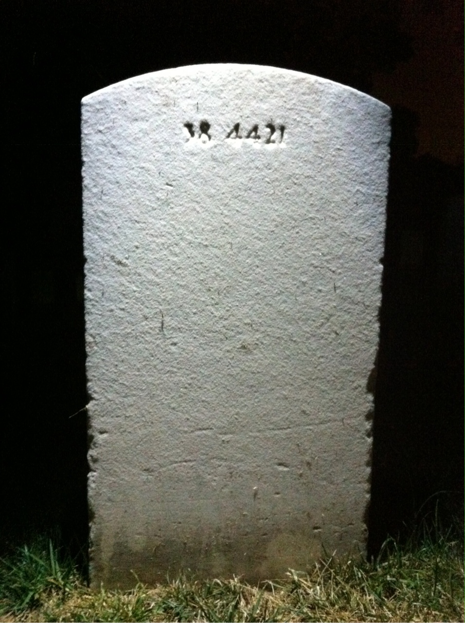 Back of headstone — Sylvester Middleton