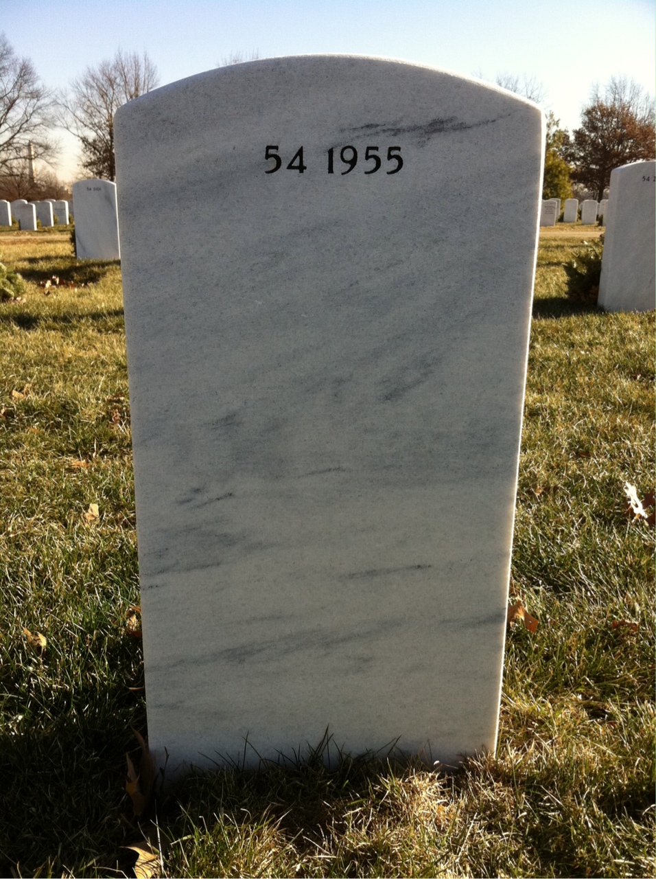 Back of headstone — Ernest Cunningham