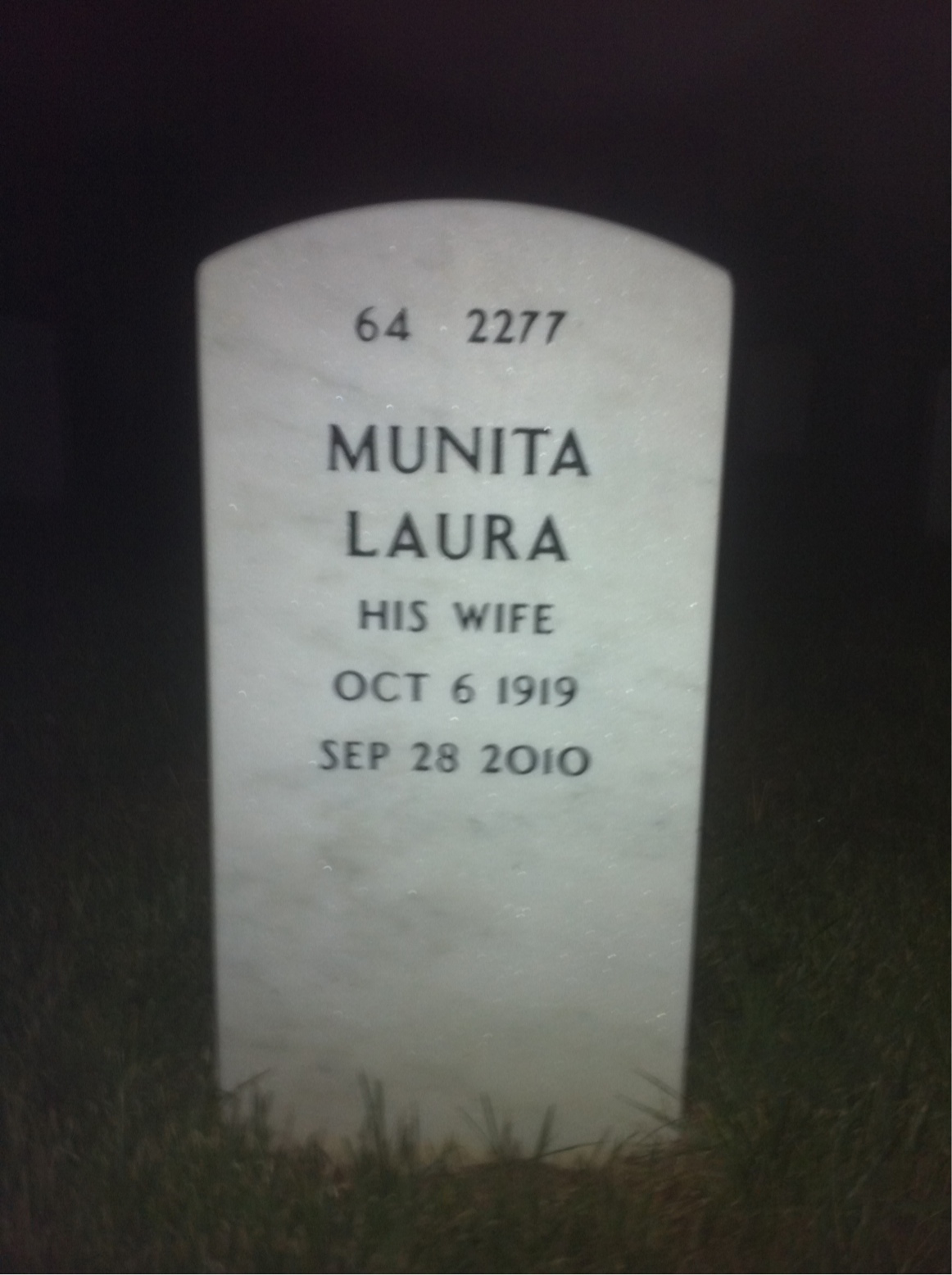 Back of headstone — William Puetz
