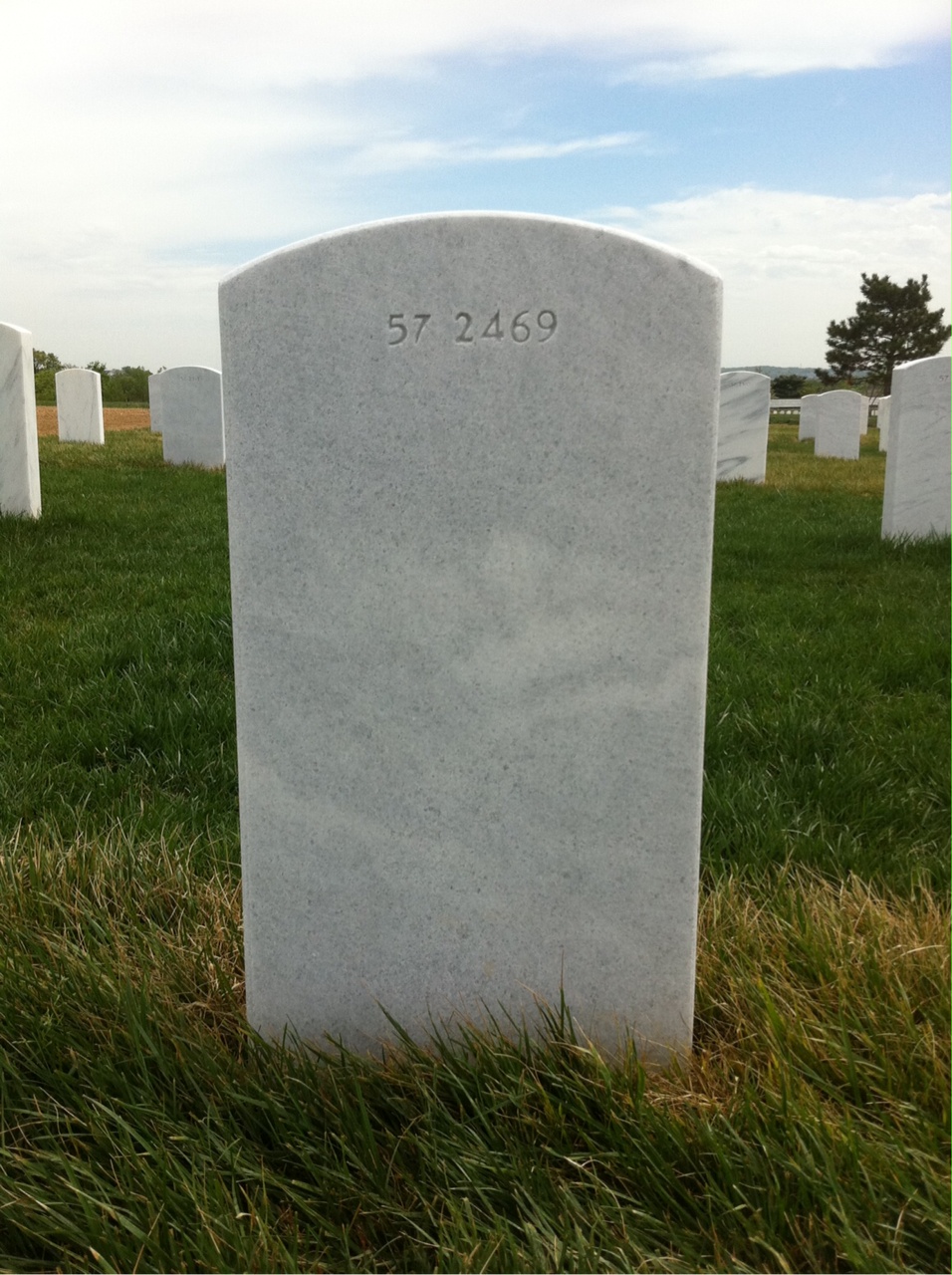 Back of headstone — Joan Biddle