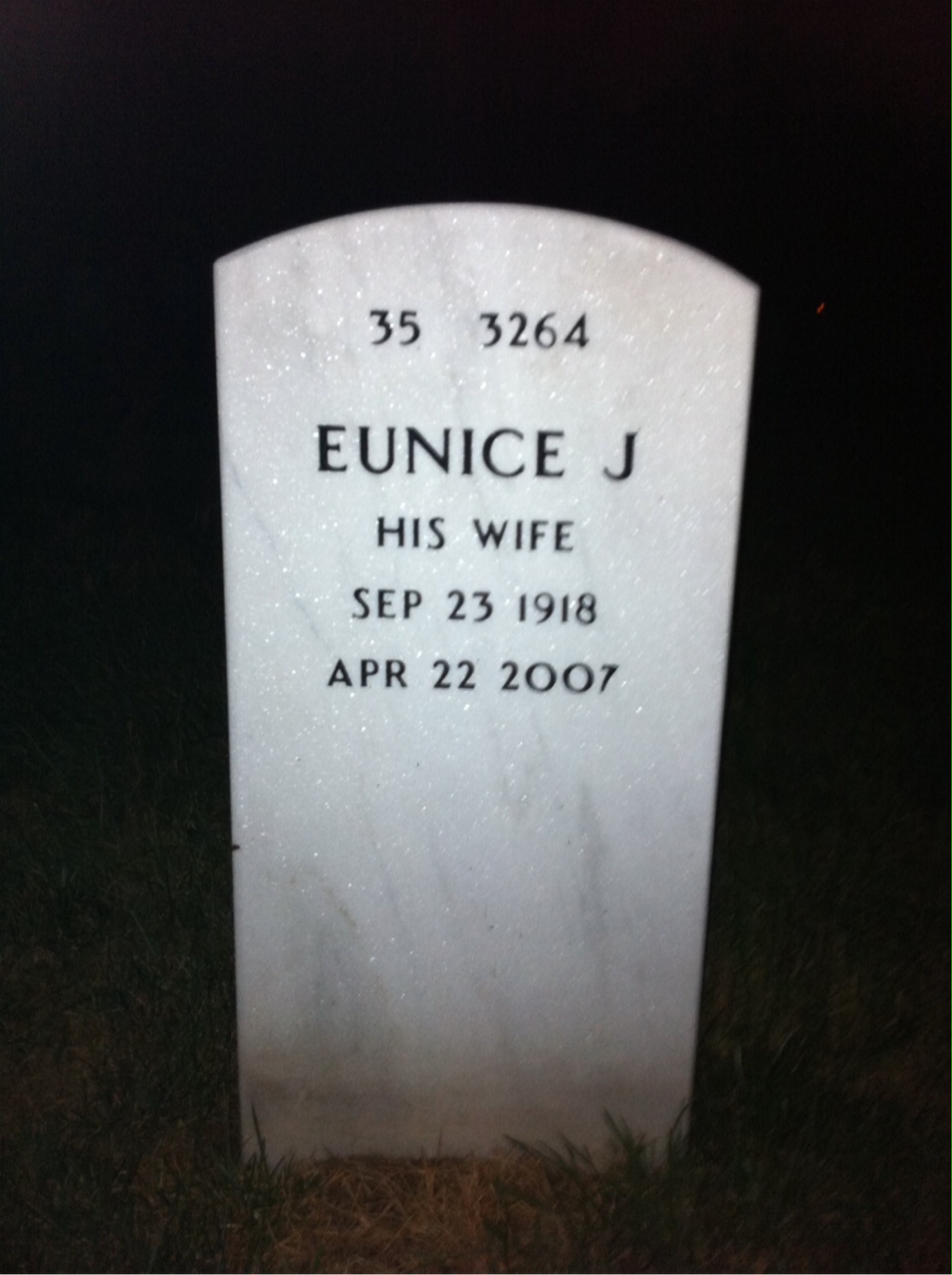 Back of headstone — William Myers
