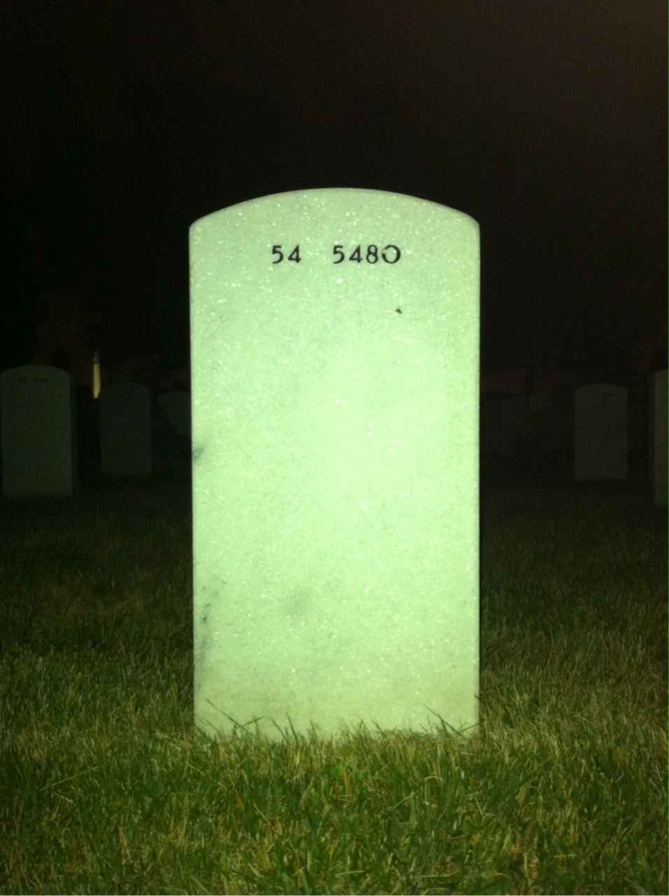 Back of headstone — Jack Eversole
